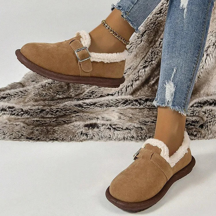 🔥Promotion 48% OFF🔥Women's Plush Round Toe Slip-On Orthopedic Loafers Shoes🔥Buy 2 Free Shipping