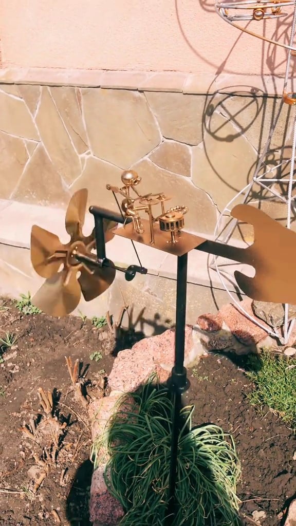 🥁Handmade Metal Drummer Windmill