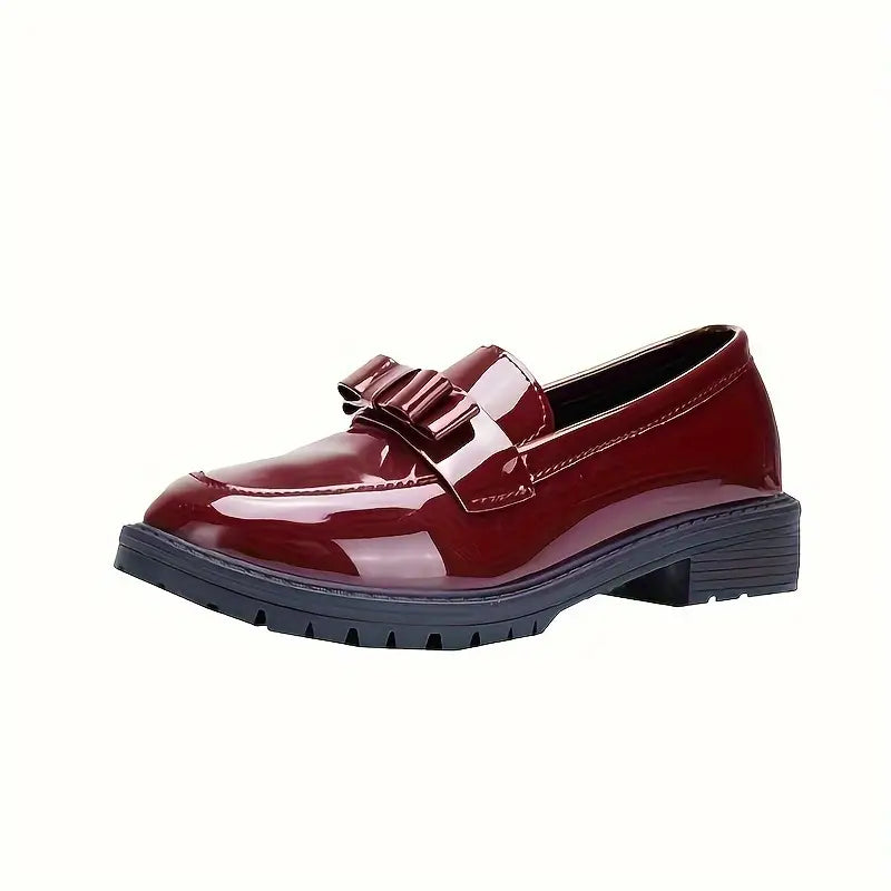đ„Women's Solid Colour Fashion Thick Sole Leather Shoes