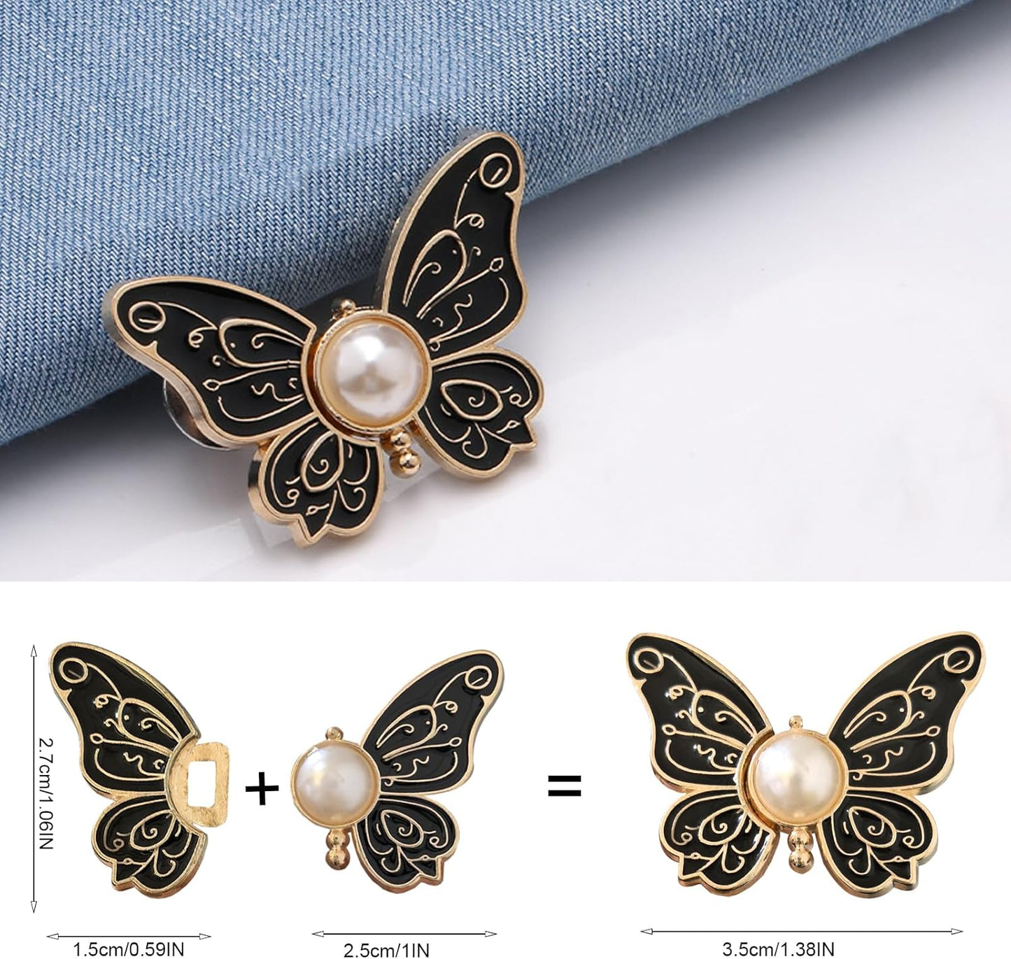 Multiple detachable butterfly clips🦋