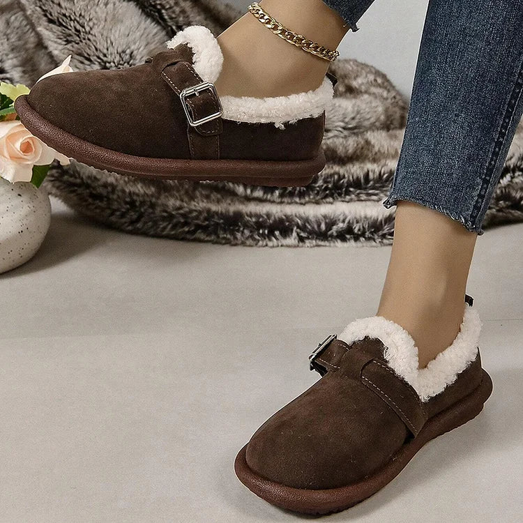 🔥Promotion 48% OFF🔥Women's Plush Round Toe Slip-On Orthopedic Loafers Shoes🔥Buy 2 Free Shipping