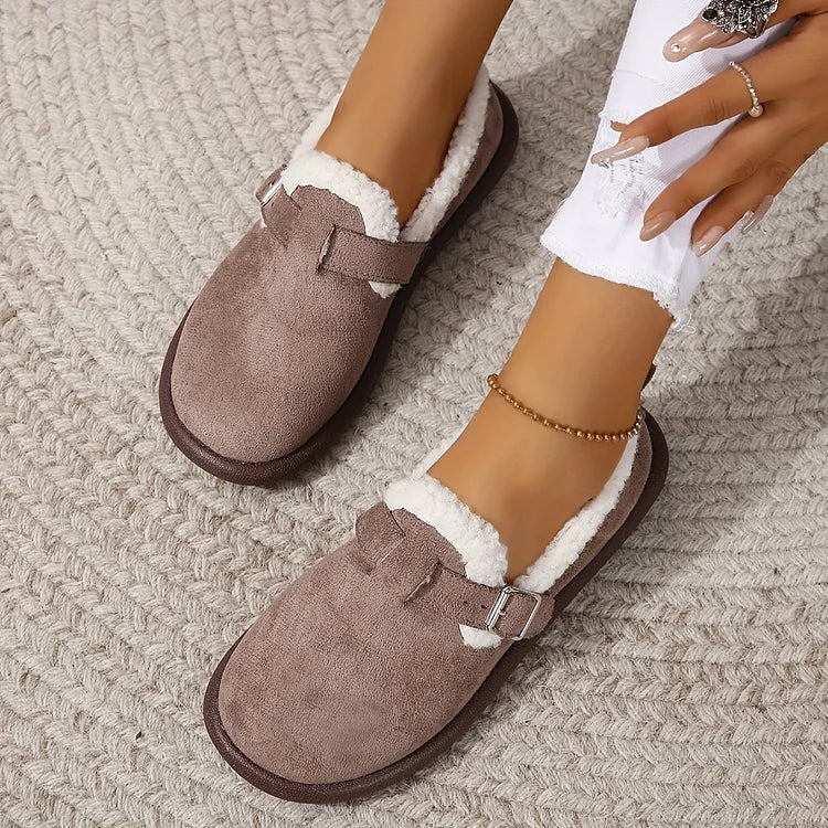 🔥Promotion 48% OFF🔥Women's Plush Round Toe Slip-On Orthopedic Loafers Shoes🔥Buy 2 Free Shipping