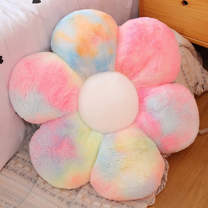 Stuffed Six Petal Flower Cushion