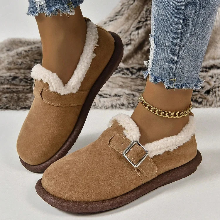 🔥Promotion 48% OFF🔥Women's Plush Round Toe Slip-On Orthopedic Loafers Shoes🔥Buy 2 Free Shipping