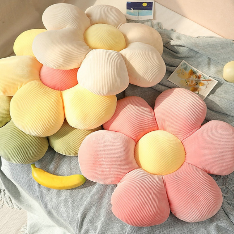 Stuffed Six Petal Flower Cushion