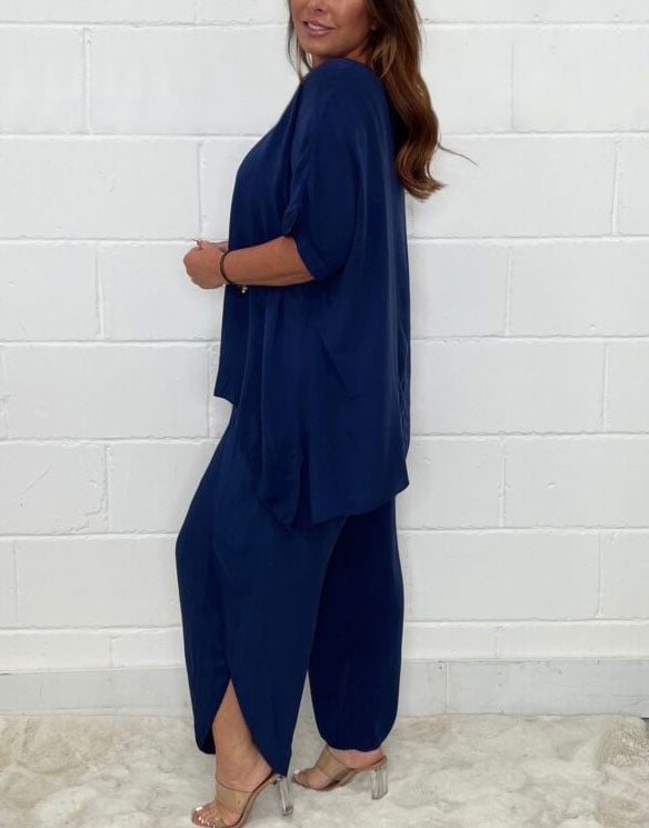 Floaty 2 Piece Sleeved Trouser Set(Buy two and get free shipping)