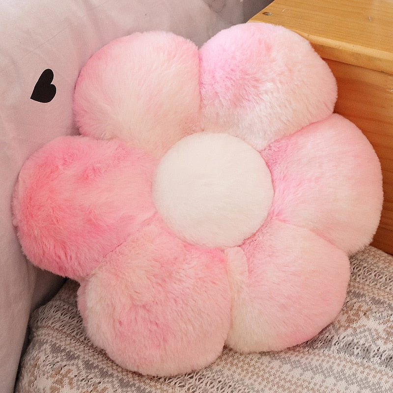 Stuffed Six Petal Flower Cushion