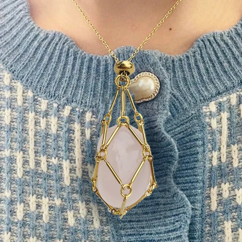 🔥49%OFF🔥 - New Crystal Stone Holder Necklace