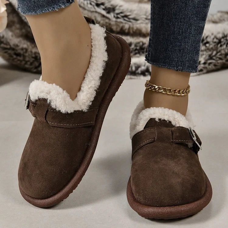 🔥Promotion 48% OFF🔥Women's Plush Round Toe Slip-On Orthopedic Loafers Shoes🔥Buy 2 Free Shipping