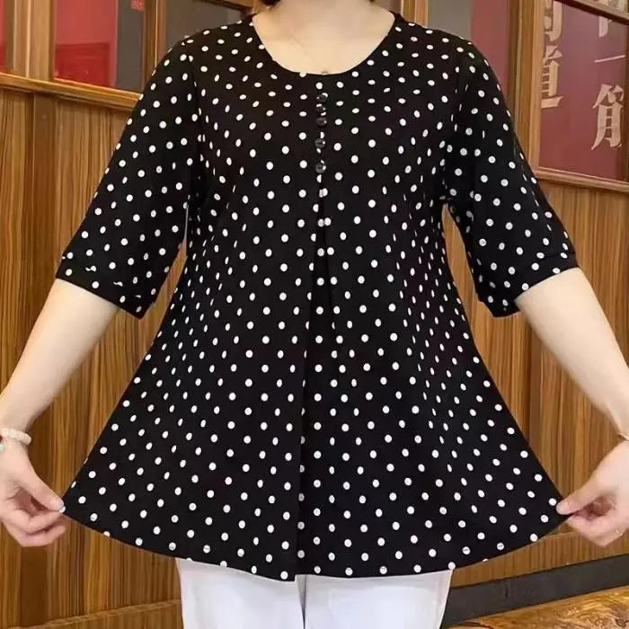 🔥Hot Sale - 49% OFF💝New Polka Dot Print Shirt