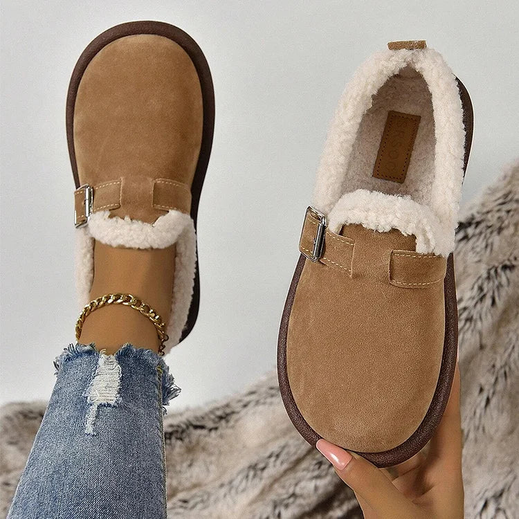 🔥Promotion 48% OFF🔥Women's Plush Round Toe Slip-On Orthopedic Loafers Shoes🔥Buy 2 Free Shipping