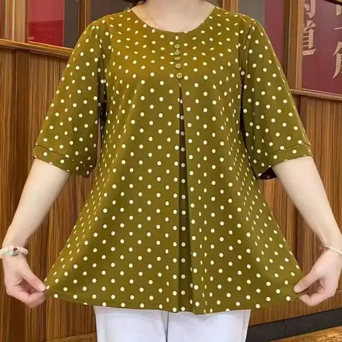 🔥Hot Sale - 49% OFF💝New Polka Dot Print Shirt