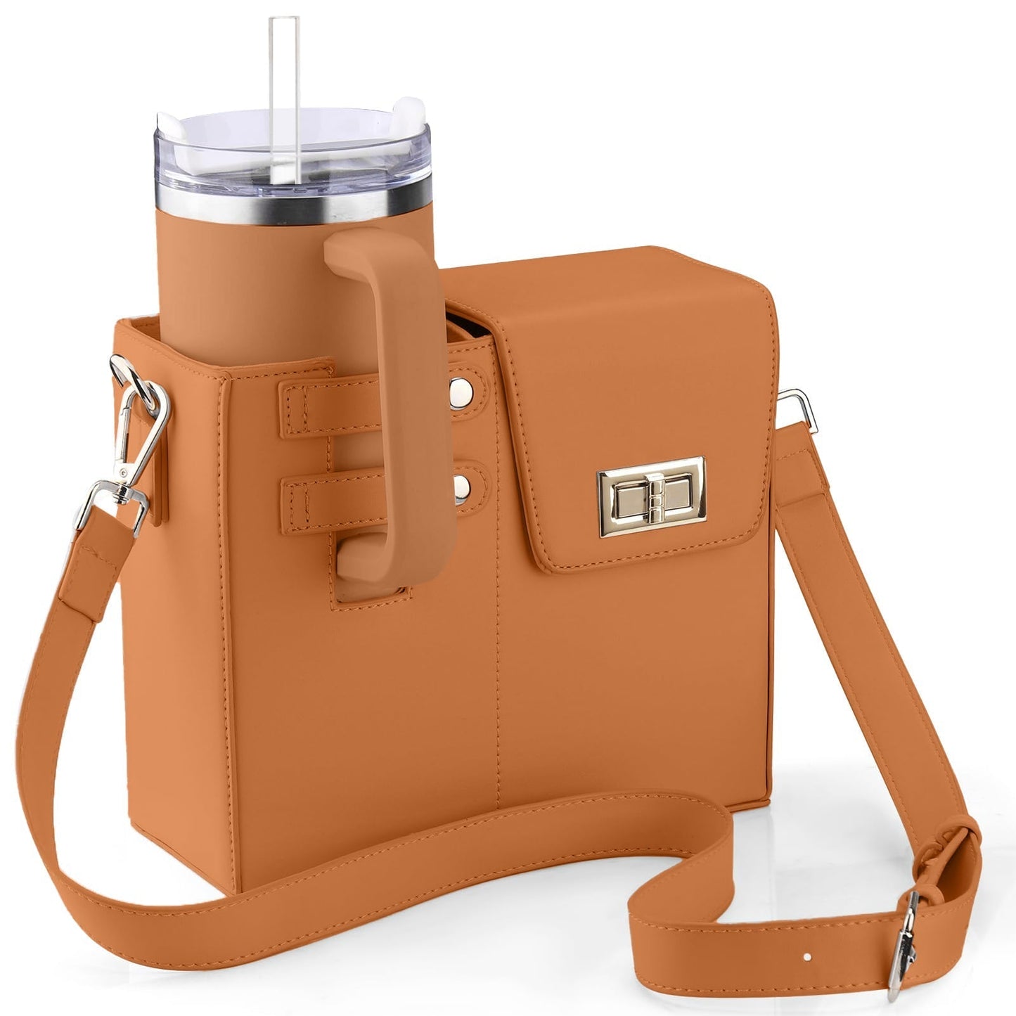 Crossbody Bag with Sports Water Bottle Holder For Women