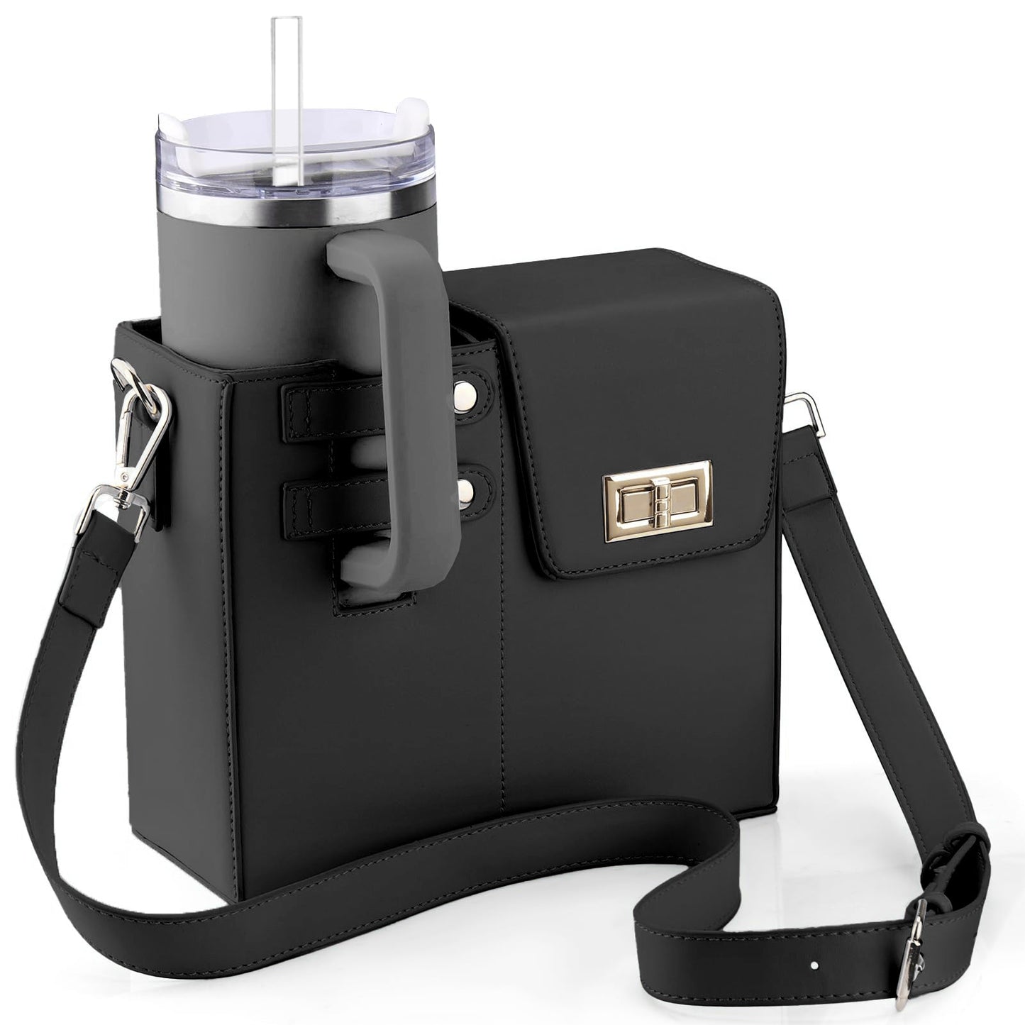 Crossbody Bag with Sports Water Bottle Holder For Women