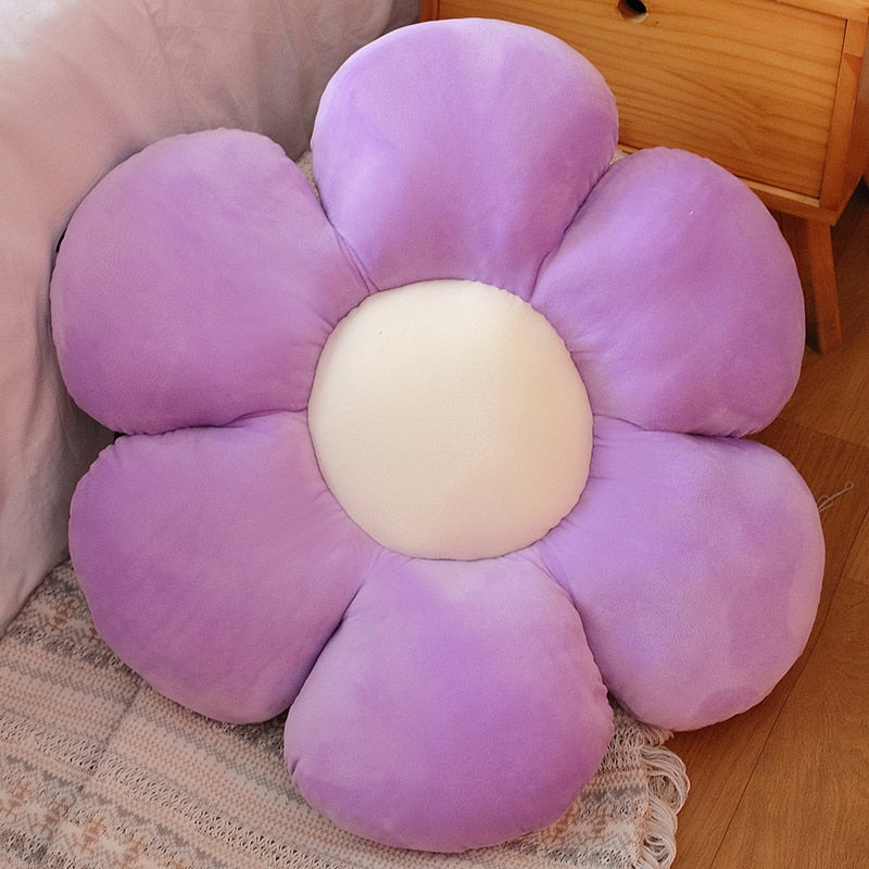 Stuffed Six Petal Flower Cushion