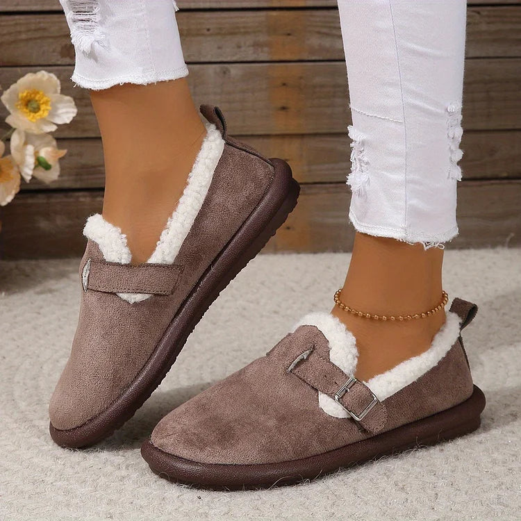 🔥Promotion 48% OFF🔥Women's Plush Round Toe Slip-On Orthopedic Loafers Shoes🔥Buy 2 Free Shipping