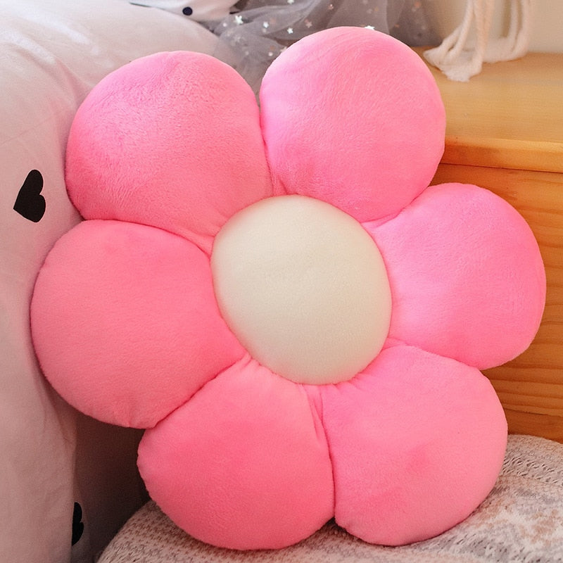 Stuffed Six Petal Flower Cushion