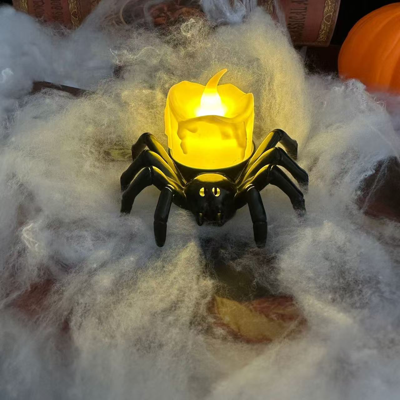 ⚡Halloween LED Pumpkin Lamp with Creepy Spider