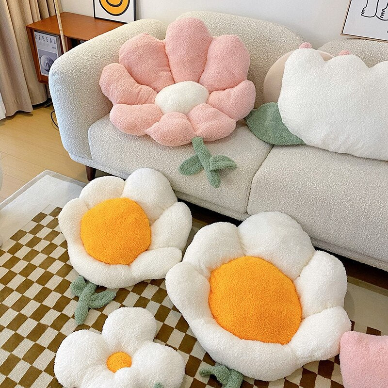 Floral Plush Cushion
