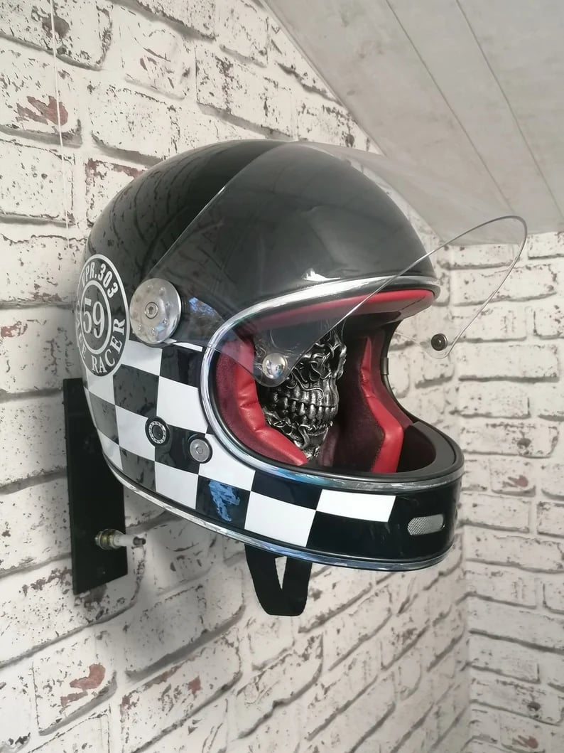 🏴☠️Motorcycle helmet and jacket skull holder🎁