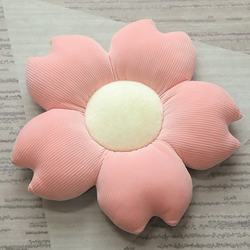 Stuffed Six Petal Flower Cushion