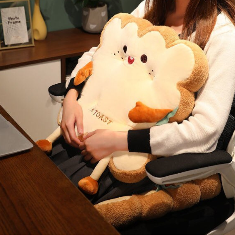 Toast Pillow Plush Toy