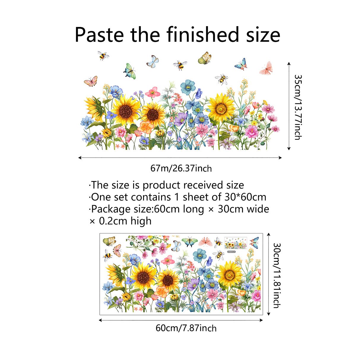 💐49% off this week 💐colorful floral bouquet window sticker🖼️