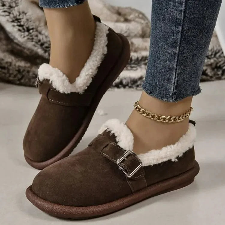 🔥Promotion 48% OFF🔥Women's Plush Round Toe Slip-On Orthopedic Loafers Shoes🔥Buy 2 Free Shipping