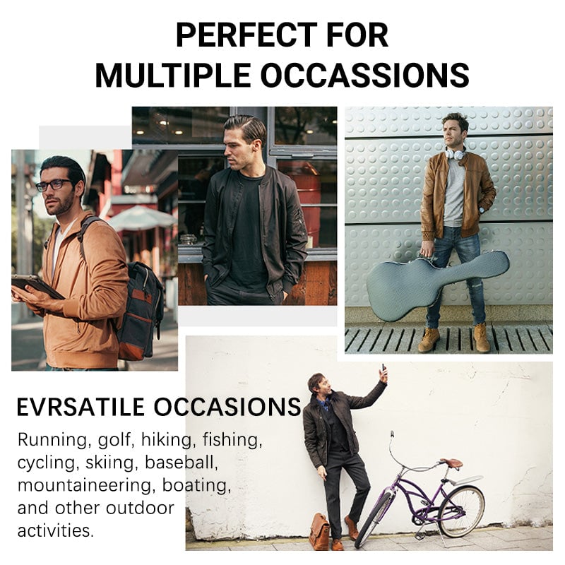 ✨Men's Standing Collar Zipper Casual Jacket