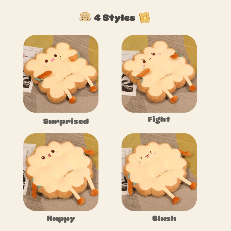 Toast Pillow Plush Toy