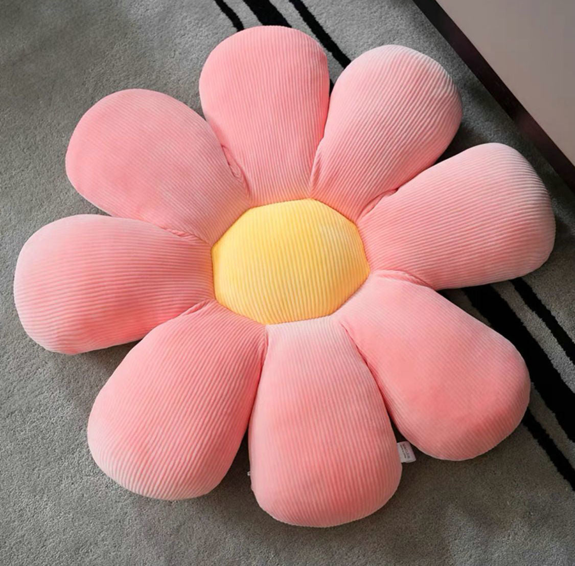 Stuffed Six Petal Flower Cushion