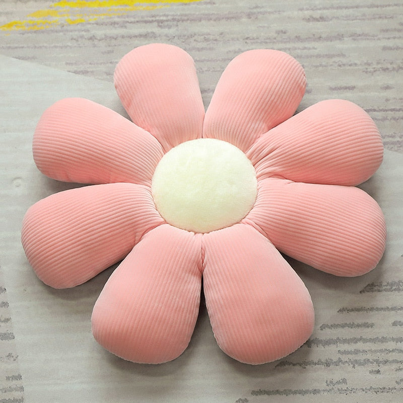 Stuffed Six Petal Flower Cushion