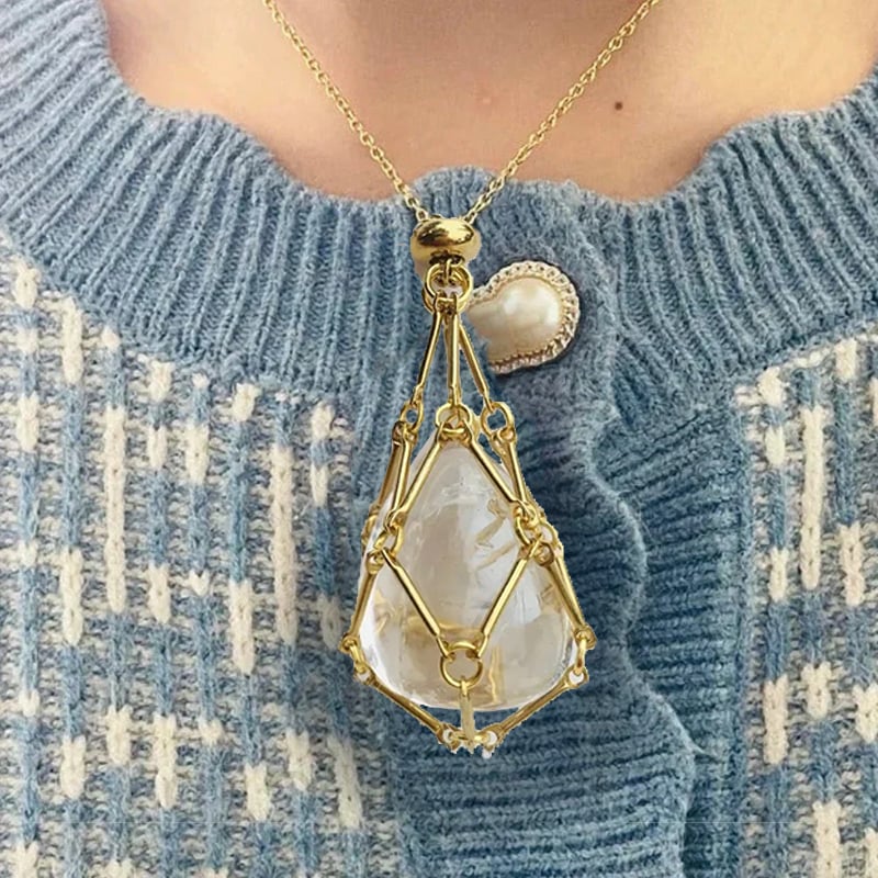 🔥49%OFF🔥 - New Crystal Stone Holder Necklace