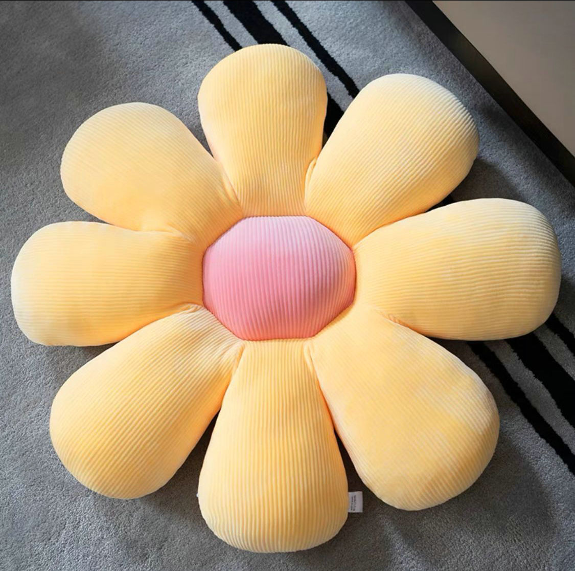 Stuffed Six Petal Flower Cushion