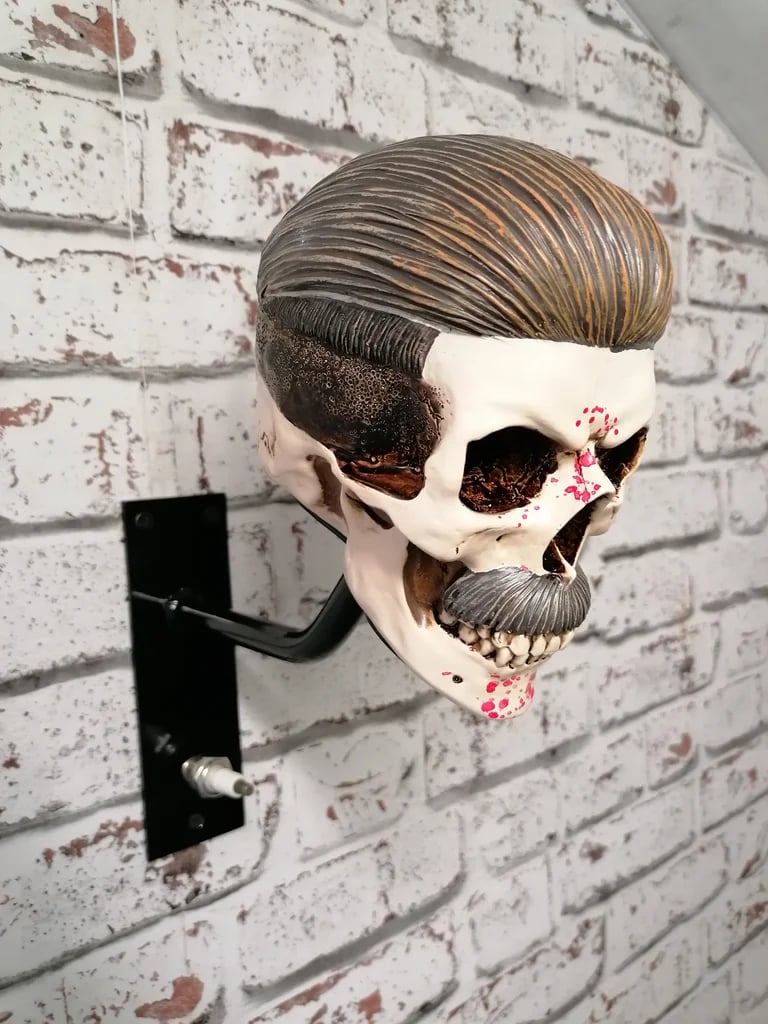 🏴☠️Motorcycle helmet and jacket skull holder🎁