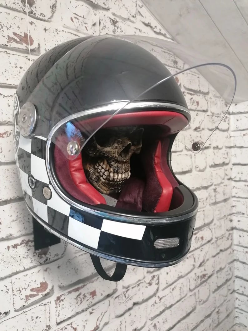 🏴☠️Motorcycle helmet and jacket skull holder🎁