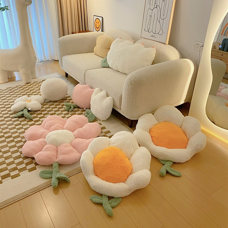 Floral Plush Cushion