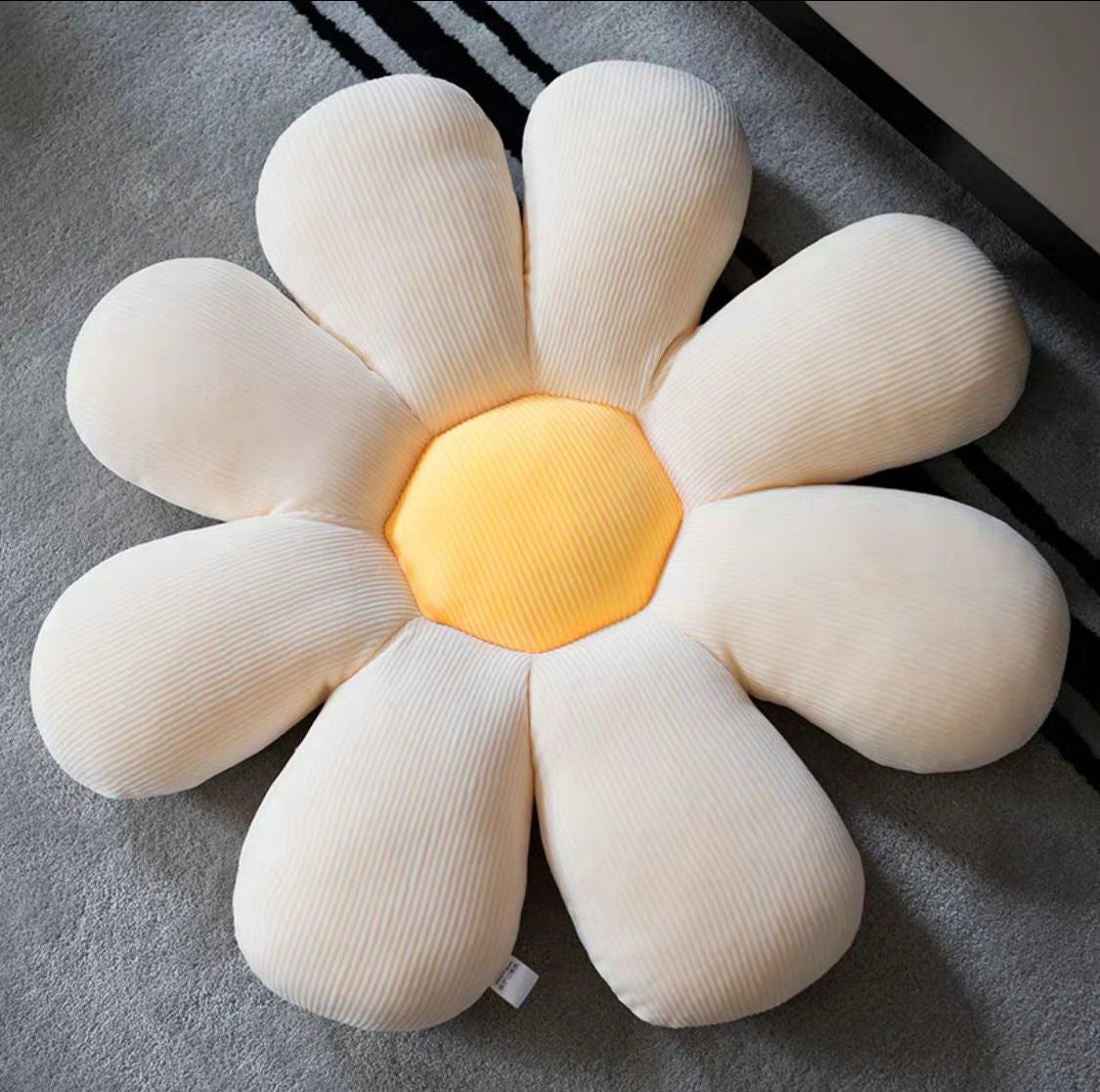 Stuffed Six Petal Flower Cushion