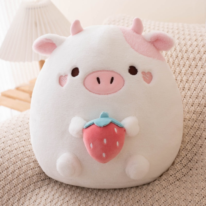 Popcorn Cat & Strawberry Cow Plush
