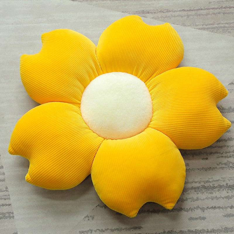 Stuffed Six Petal Flower Cushion