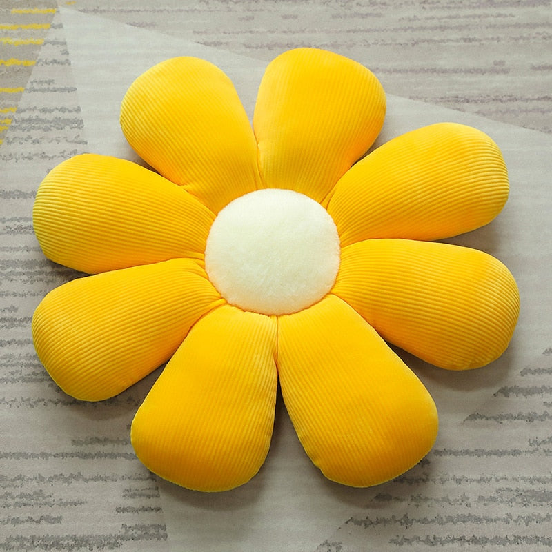Stuffed Six Petal Flower Cushion