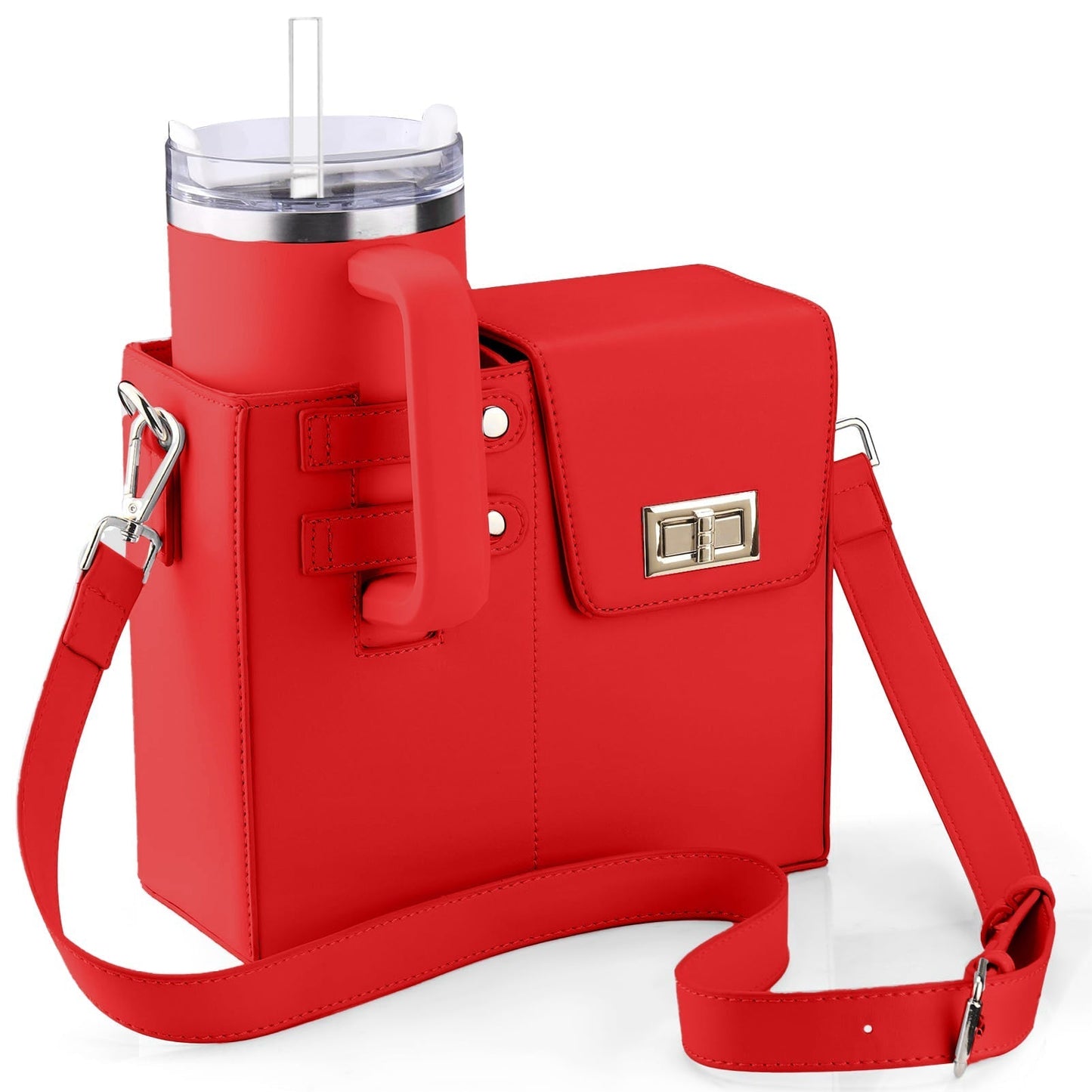 Crossbody Bag with Sports Water Bottle Holder For Women