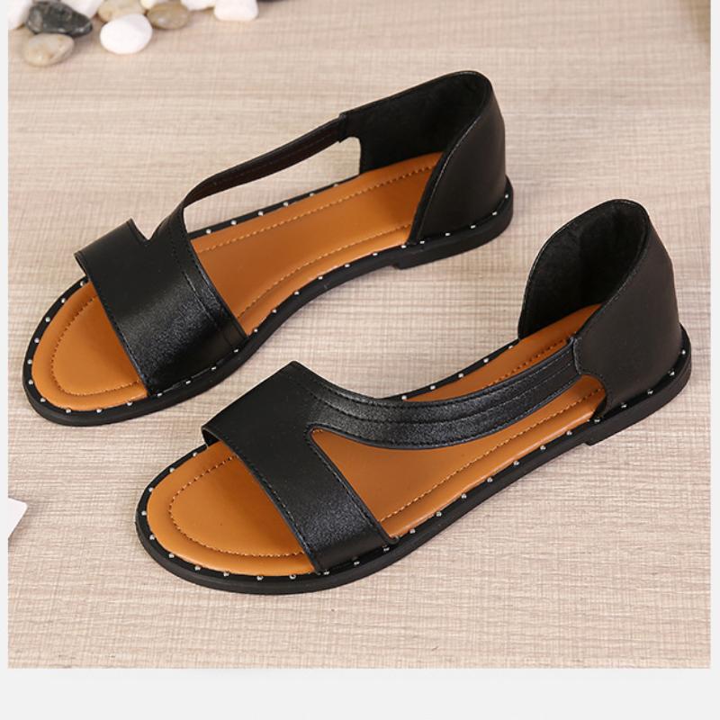Fish-mouth Rivet Open Toe Flat Sandals🔥