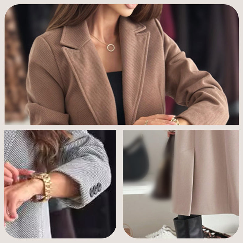 đ·New for autumn 50% OFFâšWomenâs Elegant Tailored Long Coat
