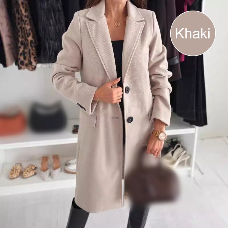đ·New for autumn 50% OFFâšWomenâs Elegant Tailored Long Coat