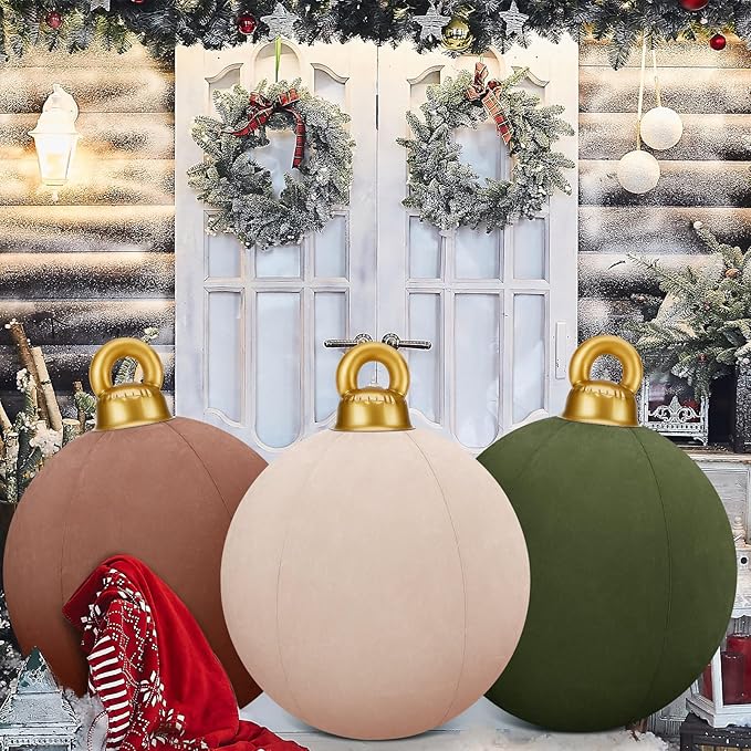 Giant Inflatable Velvet Christmas Balls