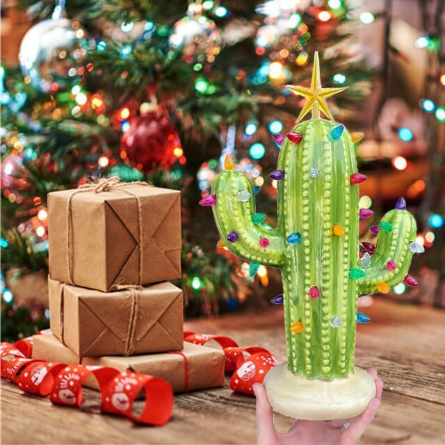 Vintage Christmas Luminous Cactus