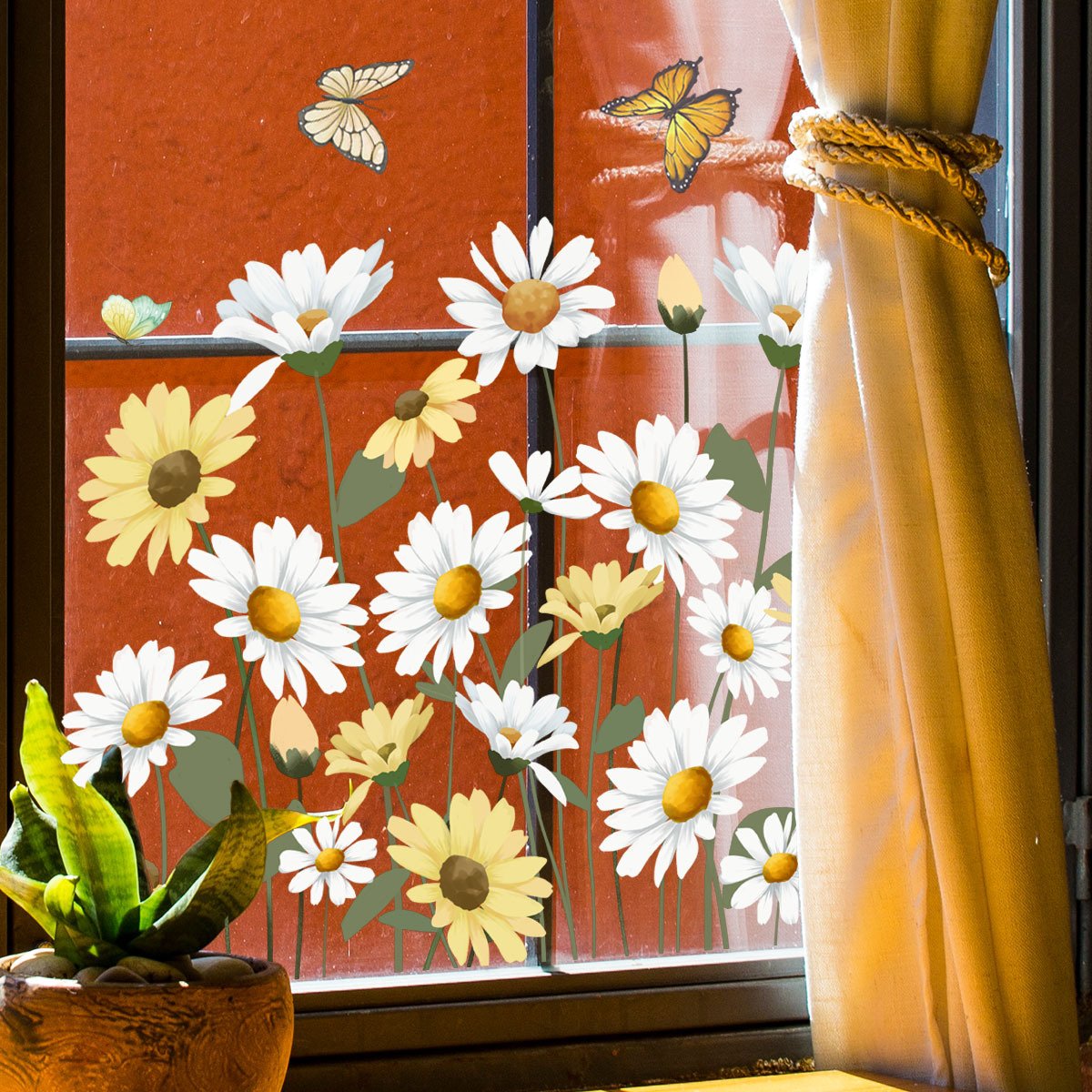 💐49% off this week 💐colorful floral bouquet window sticker🖼️