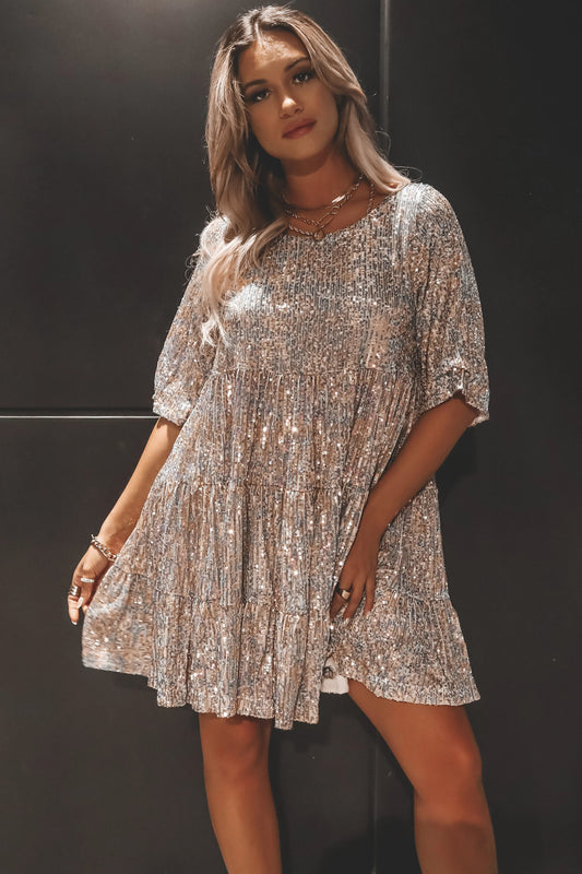 ✨Sequin Baby Doll Dress