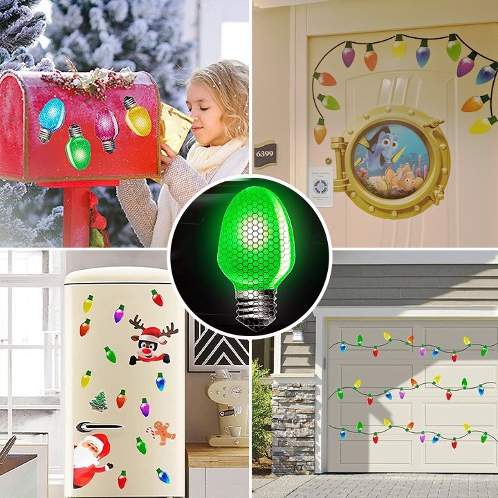 Magnet Reflective Light Bulb Decorations